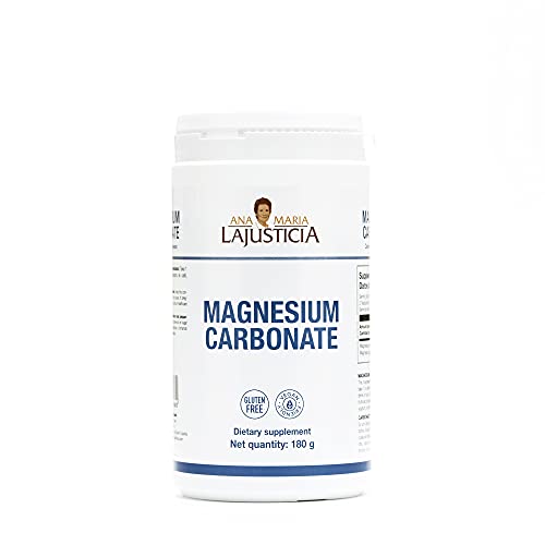 En Oferta Ana Maria Lajusticia - Carbonato De Magnesio – 180 Gr. Disminuye El Cansancio Y La Fatiga, Mejora El Funcionamiento Del Sistema Nervioso. Apto Para Veganos. Envase Para 150 Días De Tratamiento.