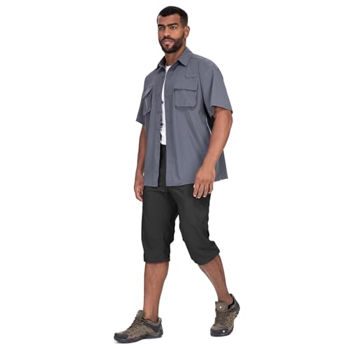 Mens Cargo Shorts Hiking Stretch Quick Dry Capri Golf Tactical Long Shorts for Men3