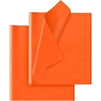 Orange Tissue Paper for Gift Bags - 30 Sheets of Orange Wrapping Tissue Paper Bulk Packaging Paper for Weddings Birthday DIY Project Christmas Gift Wrapping Crafts Decor (14 x 20 Inch)