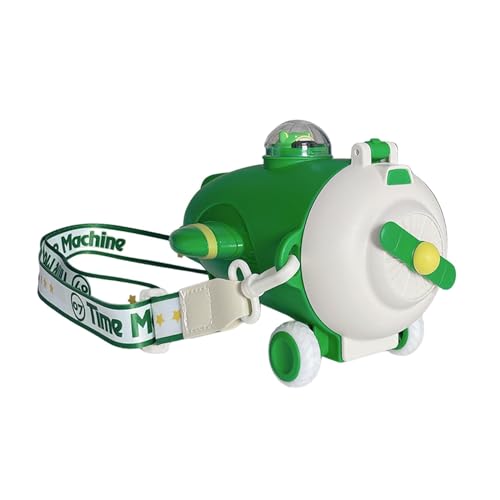 Botella de agua infantil verde de silicona para niños y niñas con pajilla escuela 7
