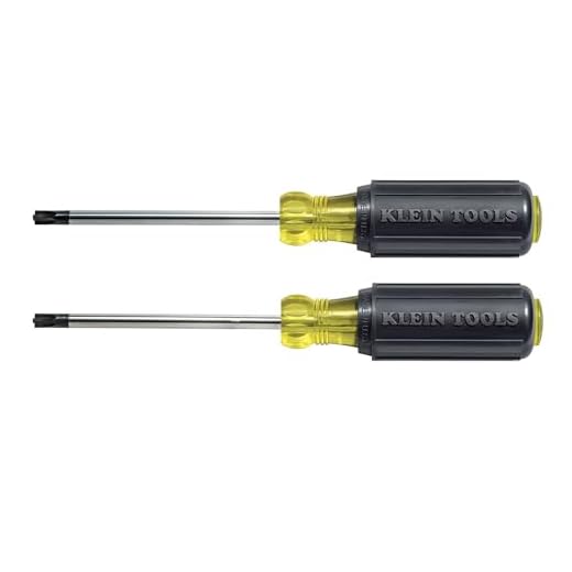 Klein Tools 32378 Combination Tip Screwdriver Set, Made in USA, with #1 and #2 Combination Tips and Cushion-Grip Handles, 2-Piece