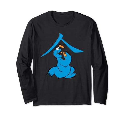 T-shirt Cookie Monster Sesame Street manches longues en coton doux aux finitions soignées