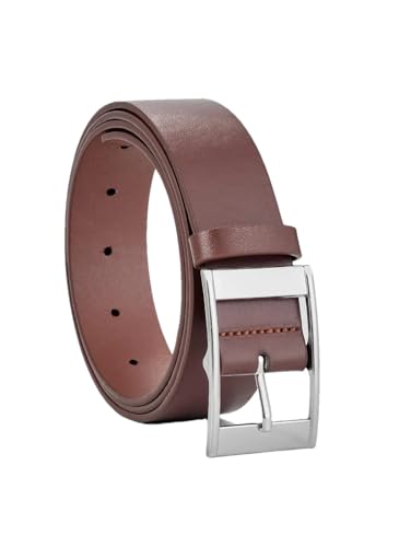 YTR6TW Men's Pin Buckle Faux Leather Belt Fashion Trendy Casual Business Belt