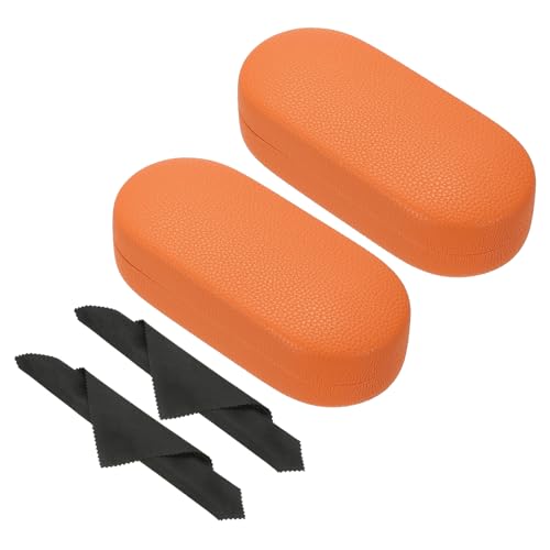 Image of PATIKIL Hard Shell Eyeglasses Case, PU Leather Large Glasses Case Litchi Grain Protective Sunglasses Organizer