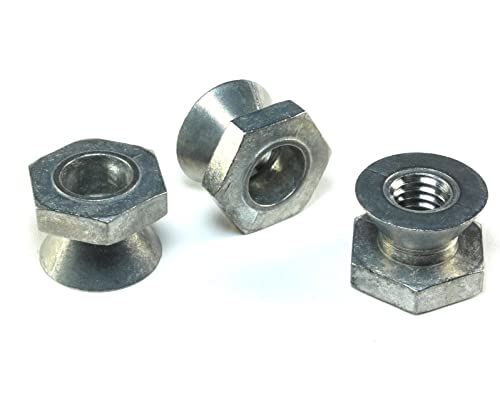 12pcs 1/4-20 Break-Away Shear Nuts, Zamak5, Anti-Theft Fastners Tamper Proof