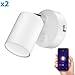 Produktbild ledscom.de Wandspot WAIKA, einflammig, mit Schalter, GU10, weiß matt, inkl. GU10 LED Lampe für Amazon Alexa, dimmbar je 380lm warm-weiß, 2 Stk.
