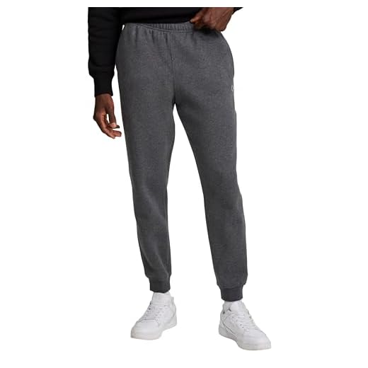Champion, Powerblend Fleece, Cuffed Ankle Jogger Sweatpants for -Men, Granite Heather-549314, Large