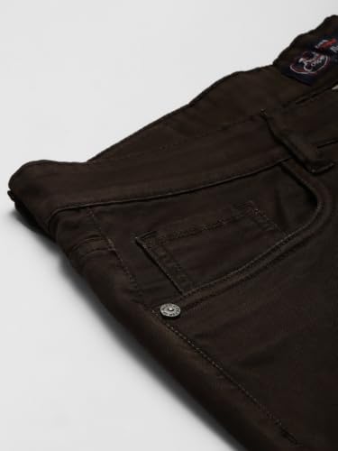 Image of Allen Cooper Skinny Low Rise Power Stretch Denim Chinos Type Jeans for Men