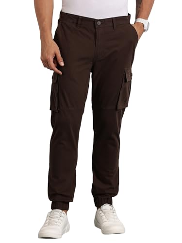 Image of Thomas Scott Men's | Solid | Light Weight | Breathable Fabric | Mid Rise | Regular Fit | Cotton Blend | Button Waist | Chino Trouser | Pants