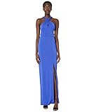 Nicole Miller Artelier Blueberry New Techy Crepe Halter Dress, US 12