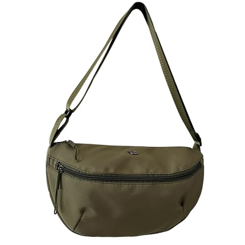 Pochete feminina bolsa tiracolo ajustável casual bolsa de cintura moderna bolsa de peito bolsa de cintura para viagens, Verde, Medium