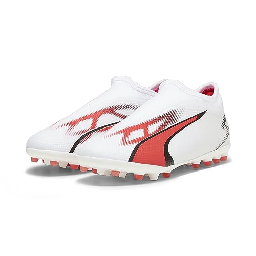 PUMA Ultra Match Ll Mg Jr Fussballschuh, White Black fire Orchid, 38 EU