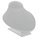 Retail Resource Necklace Display Form White Leatherette 8 1/4L x 7D x 7H