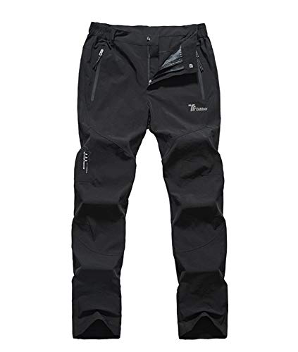 Rdruko Women's Outdoor Hiking Pants Lightweight Quick Dry Water Resistant Travel Fishing Pants With Pockets(Black, Us M) #TOP2
