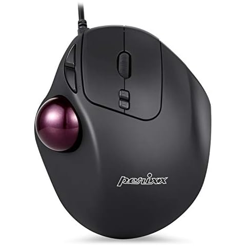 perixx PERIMICE-517 Wired Ergonomic Trackball Mouse with 7 Buttons and 2 DPI Level, 11567 Cover
