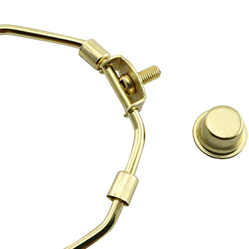 Dzs Elec 1Pc 7 Inches Brass Lamp Harp With Light Base And Lamp Shade Lamp Finial For Table/Floor Light Fitting Uno Fitter Adapter Converter Finial Set #TOP4