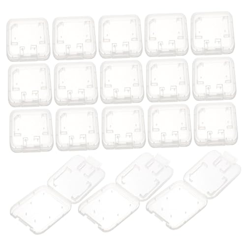 CONGARTENO 24pcs Transparent Memory Card Storage Cases Card Holders for Lightweight and Portable Organizers Easy Use Design for Travel and