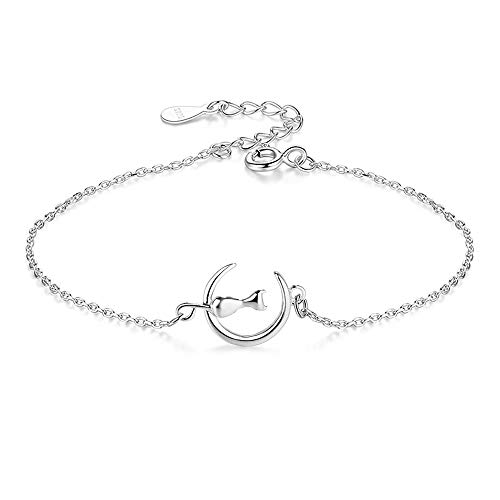 WikiMiu Pulseras para Mujer, Pulsera del gato lunar, Joyería de moda dulce, Regalo para mujer para el día de san valentín de cumpleaños