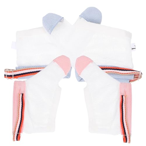 2 Pairs of Baby Thumb Sucking Gloves for Boys and Girls Soft Thumb Guard Mittens Finger Sucking Corrector Non-Toxic Fabric for Infants and Toddlers