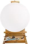 Frcctre 6 Pack 12 Inch Round Canvas Panels, Pre Stretched Blank Painting Canvas Boards, Circle White Art Canvas Panels for Oil, Acrylic, Gouache, Crafts