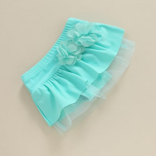 Yccutest Infant Baby Girl Flower Swimsuit 3Pcs Halter Triangle Tops Ruffle Bottoms Sun Hat Bikini Set Bathing Suit Swimwear