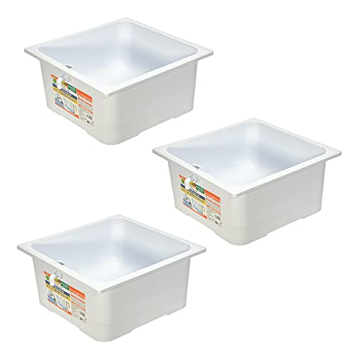 テトラ じょうろでキレイメダカ鉢 40×40 ラメ増しホワイト×3 めだか 水槽 鉢 屋外 水足しだけで水換え簡単 沖縄別途送料