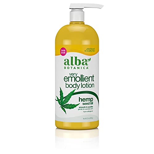 Alba Botanica Hempquility Hand & Body Lotion, Cannabis Sativa Seed Oil, 32 Oz (Packaging May Vary)