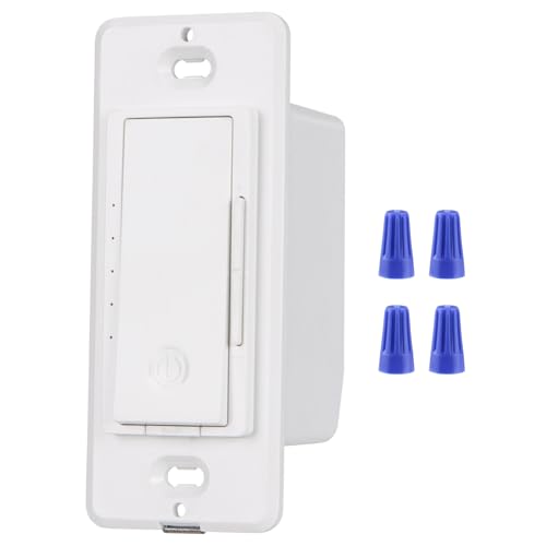 Wengart Smart Dimmer Switch, 2.4GHz WiFi Light Switch Works with Alexa & Google Assistant, Single Pole 150W Dimmable LED/CFL & 350W Incandescent, Flicker-Free Smart Home Ambiance Controller, White