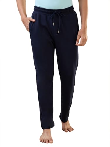 Image of Raymond SleepZ Men Regular Fit Solid Pattern Cotton Polyester Blend Trackpant