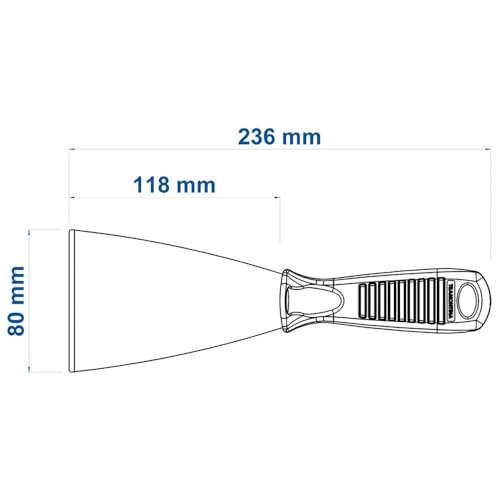Tramontina Espátula Metálica Rígida 8 Cm, Cabo Plástico