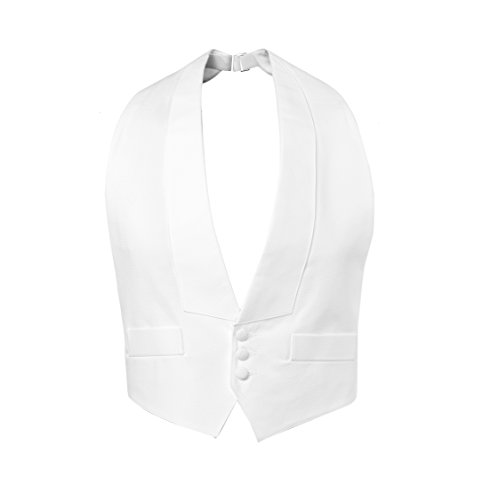 Tuxedo Park White Pique Backless Vest & Bow Tie