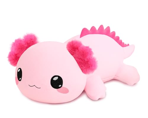 TOYSYM Weighted Stuffed Animals, Axolotl Stuffed Animal with Weighted Beads, Cute Plush Toy Pillow Gifts for Adults Kids Boys Girls