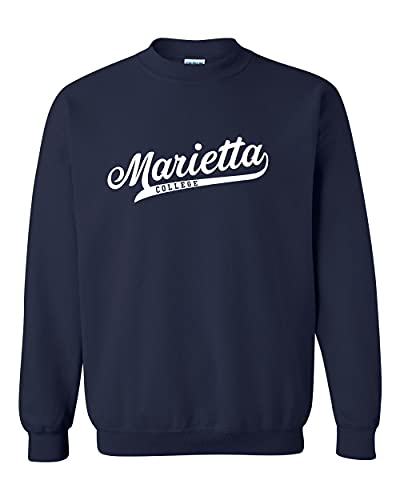 CreateMyTee | Marietta College Banner One Color Crewneck Sweatshirt - Main Image