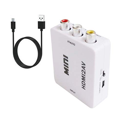 Catyrre HDMI auf AV Adapter Konverterkabel CVBS 3RCA 1080P Composite Video Audio für TV