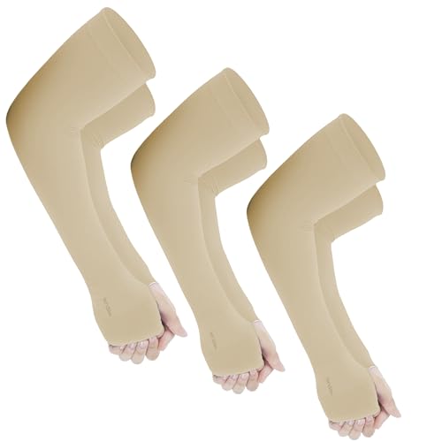 Image of Yuneek Arm Sleeves For Men & Women UV Sun Protection, UPF 50 Cool Arm Hand Cover Unisex For Bike ride,Golf,cricket,cycling,yoga,gym Sports