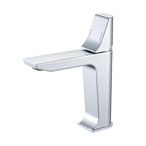 Mezcladora de lavabo en latón blanco con diseño minimalista LWX
