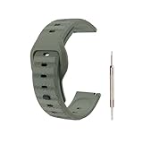 [Jumpsunfun] 時計バンド シリコン 16mm ラバー腕時計ベルト クイックリリース スマートウォッチ替えベルト アーミーグリーン