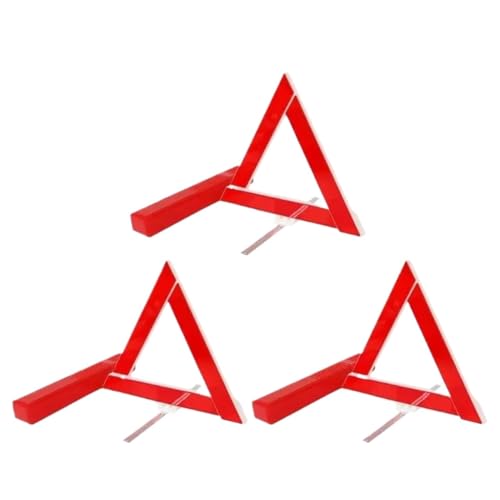 CQAHDSEVF Triangle de signalisation Pliable, Kit de 6 Triangles de signalisation réfléchissants for véhicules en Bord de Route (Urgence).
