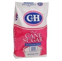 C&H Pure Cane Granulated White Sugar, 25-Pound Bags