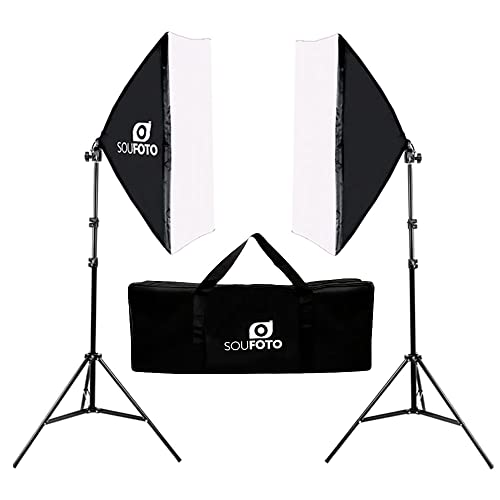 Kit de Iluminação Duplo com Softbox 50x70cm, Tripé de 2m e Bolsa Transporte Sou Foto para Estúdio Fotográfico 1 31S9ISKPArL