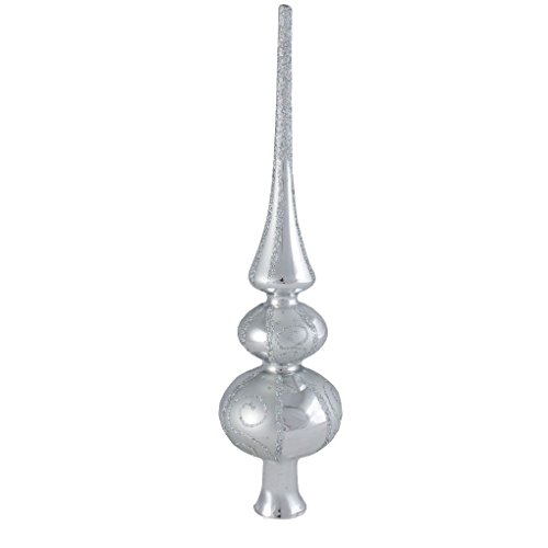 HolidayGiftShops Pearls Glass Christmas Tree Topper.