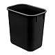 Acrimet Papierkorb, Schreibtisch-Mülleimer, 3,25 Gallonen / 13 Quart / 12 Liter (Kunststoff) (Farbe Schwarz) (4er-Set)