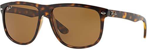 Ray-Ban RB4147 Boyfriend Square Sunglasses, Light Havana/Polarized Brown, 60 mm