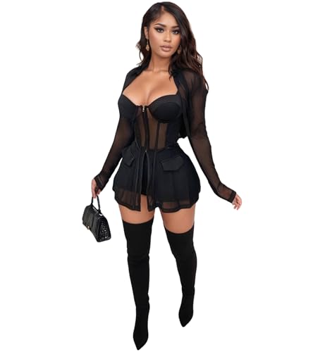 Image of Jigfar Women Sexy Elegant Bodycon Jumpsuit Going Out Romper Birthday Party Club Night Outfits
