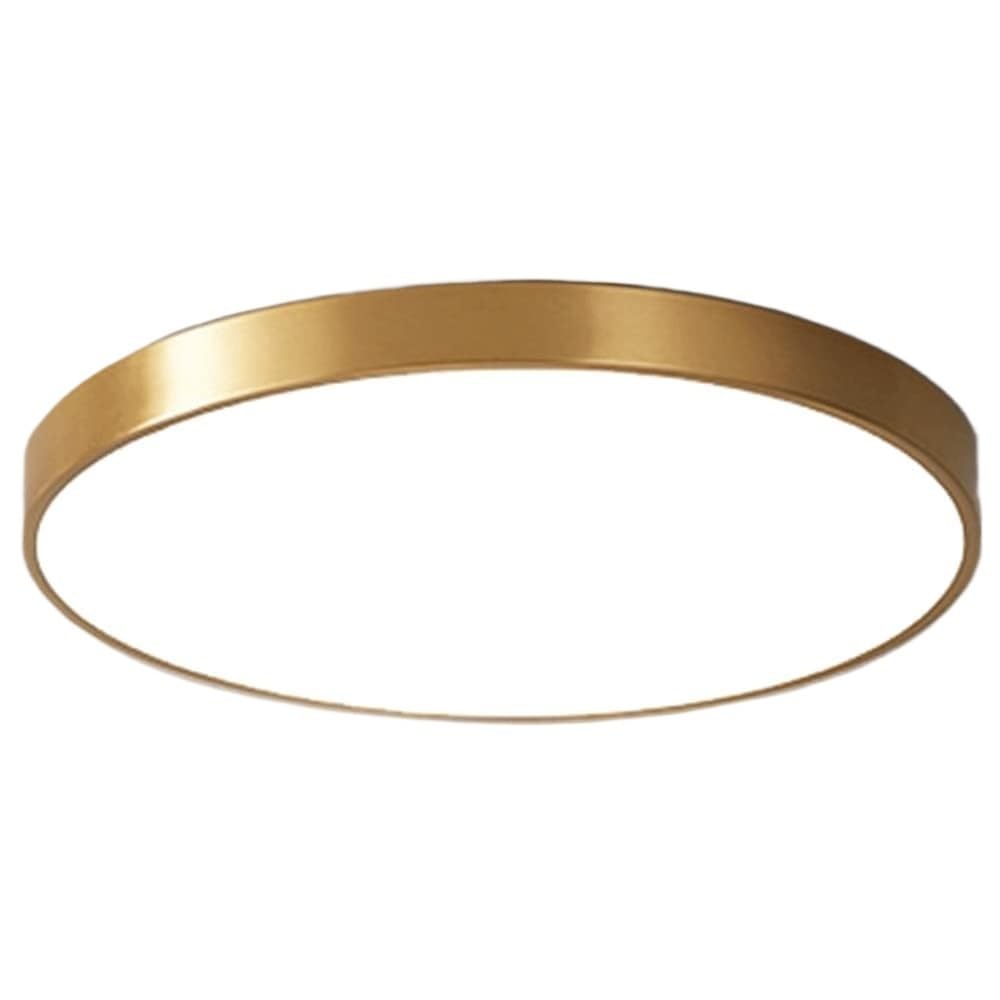 Nowoczesna, 3-kolorowa, ściemnialna lampa sufitowa LED 11,8"/15,7"/19,7" Ultracienka lampa sufitowa do sypialni, holu i przedpokoju(Gold,11.8in)