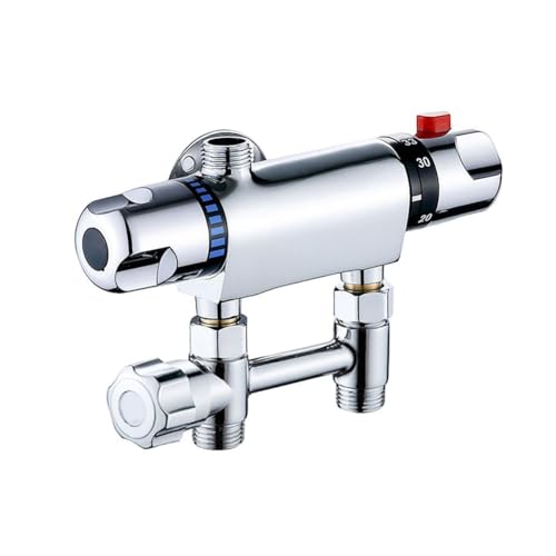 FUANA Válvula de ducha termostática con válvula de entrada de agua para calentador de agua solar
