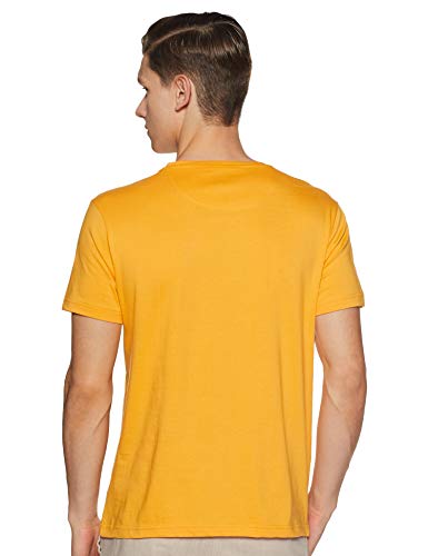 Image of ABOF Men's Solid Slim fit T-Shirt (BOA19AMCWTE3007712 Yellow XXL Mustard