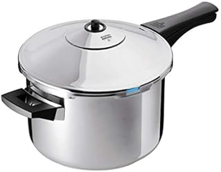 Kuhn Rikon Duromatic Inox Stainless Steel Pressure Cooker with Long Handle, 5 Litre / 22 cm