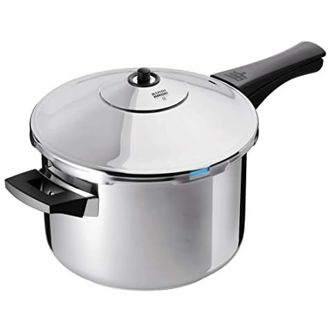 Kuhn Rikon Duromatic Inox Stainless Steel Pressure Cooker with Long Handle, 5 Litre / 22 cm Cover