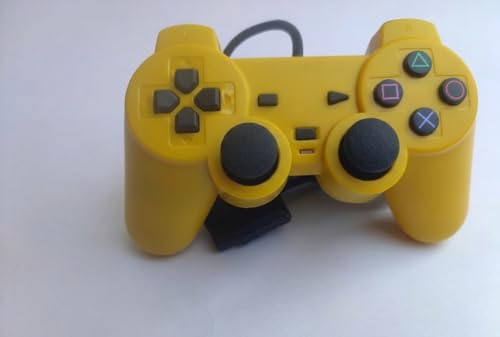 Image of Premium PS2 Compatible Wired Controller - High-Performance Gamepad for PlayStation 2 (All Models) Ergonomic Gamepad with Dual Vibration Feedback, Precision 360 Analog Sticks, Ergonomic Pro Grip - (SOLID YELLOW)